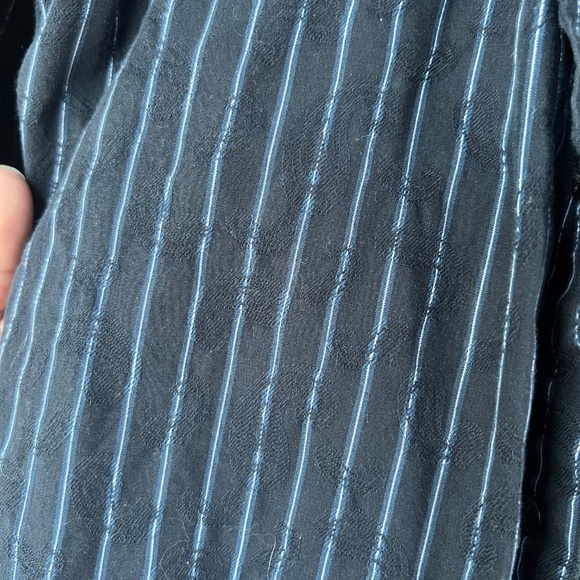 Michael Kors M Long Sleeve Navy Button Up Shirt - Picture 5 of 6